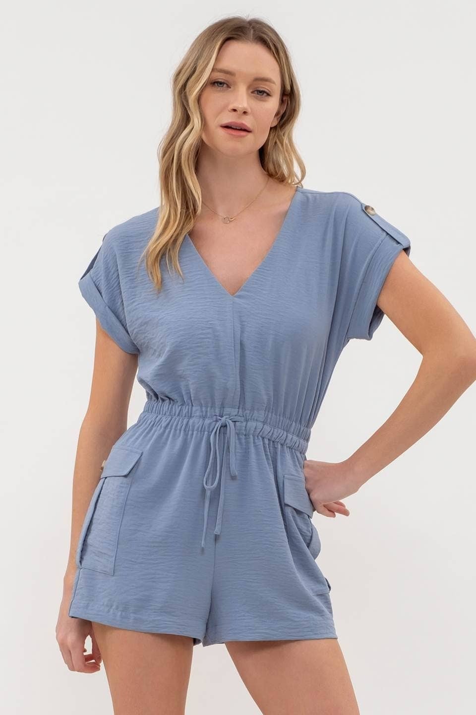 Dusty Blue Romper Urban Backroad